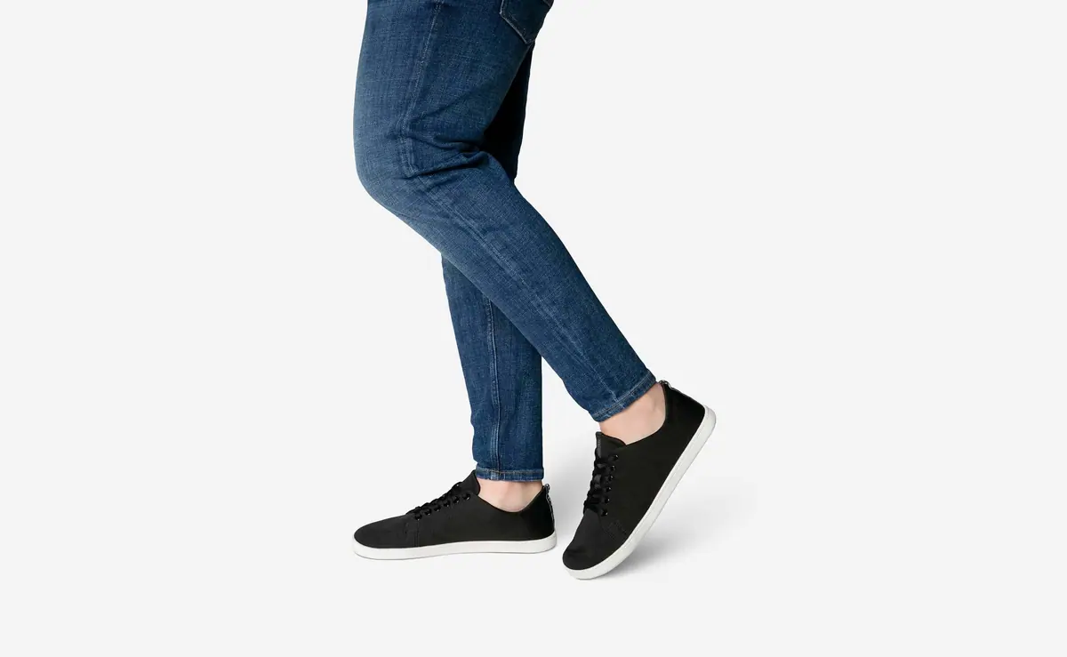 Босоногие кроссовки Feelgrounds Original Knit — чёрный и белый, фото 5