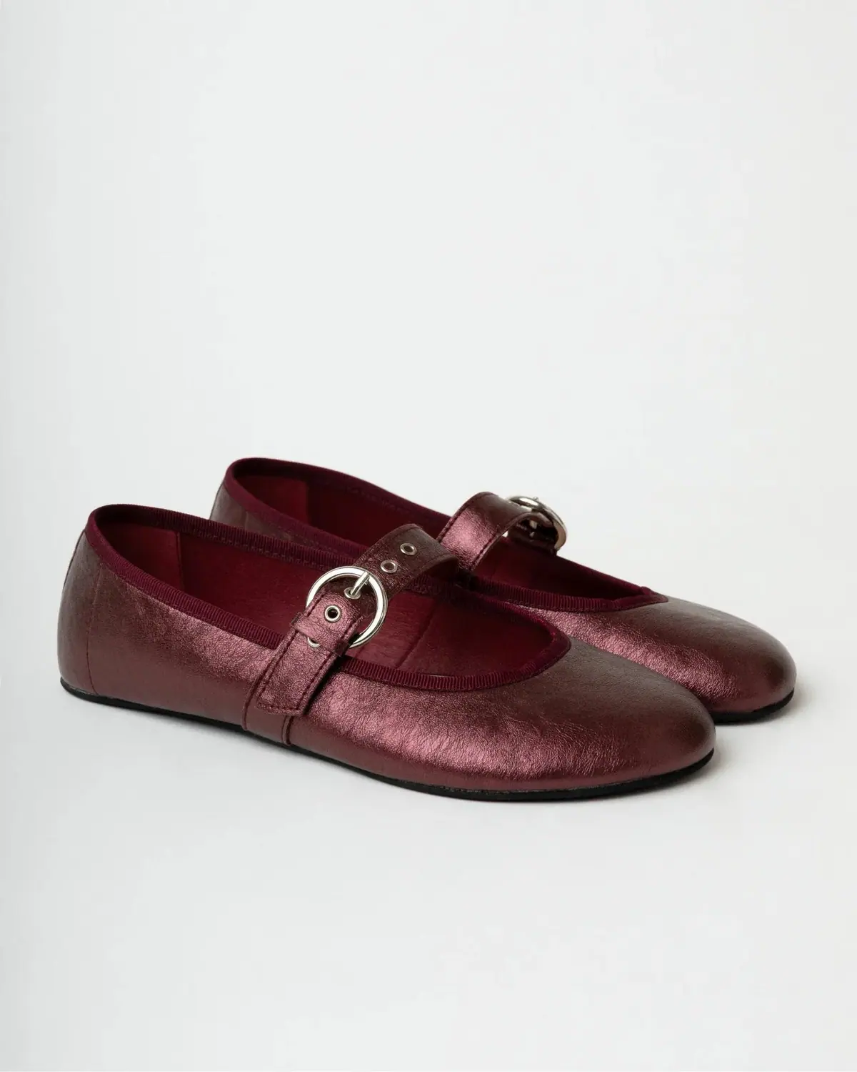 Босоногие балетки Clotsy Fivela — бордовый