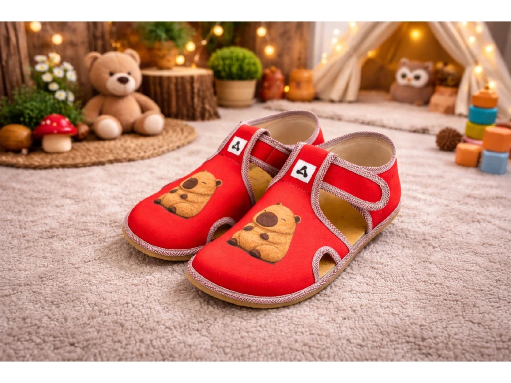 Тапочки Antal Rascal с поддержкой свода — красный (детские), фото 2