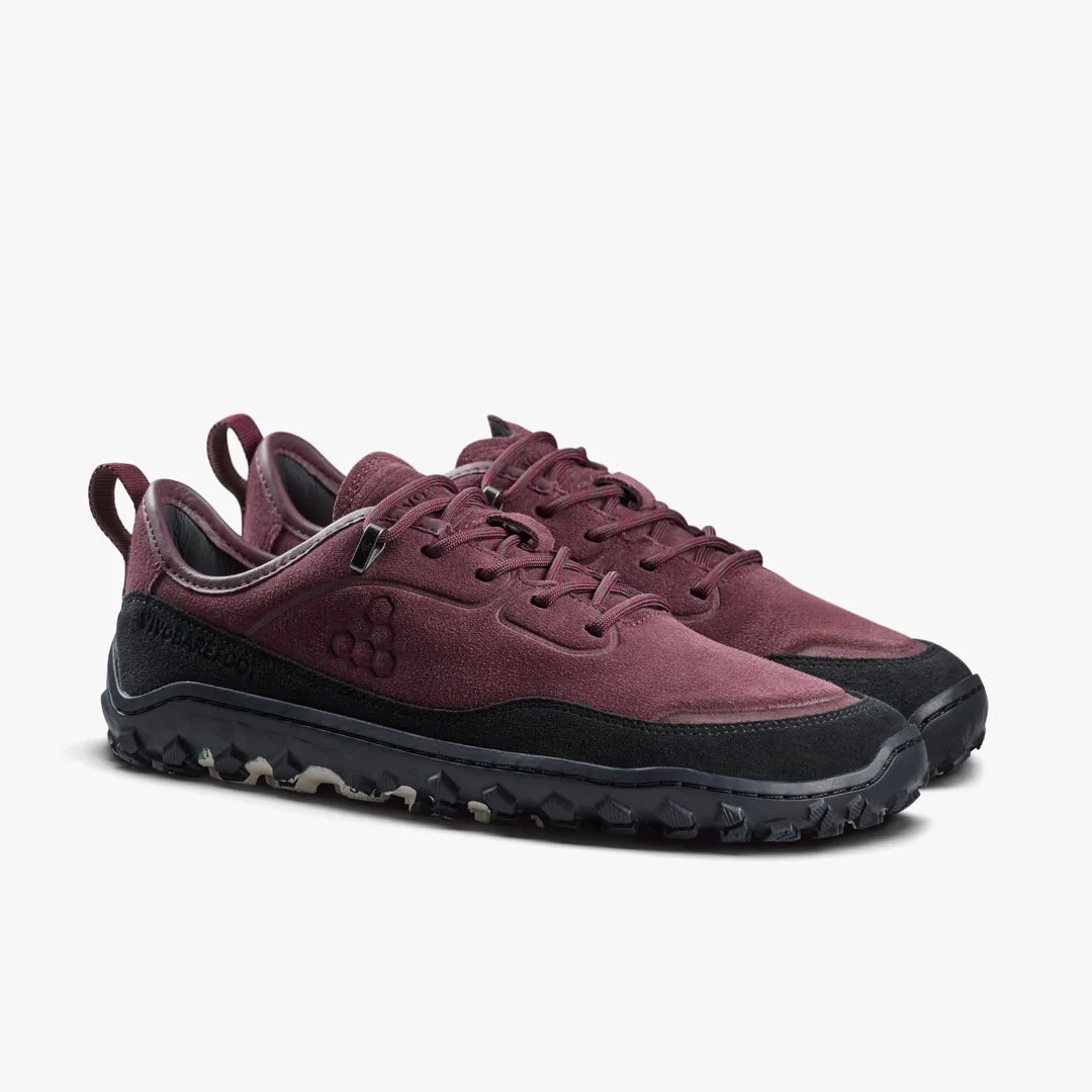 Кроссовки Vivobarefoot Tracker Leather AT Low II Suede — женская модель, бордовый, фото 5