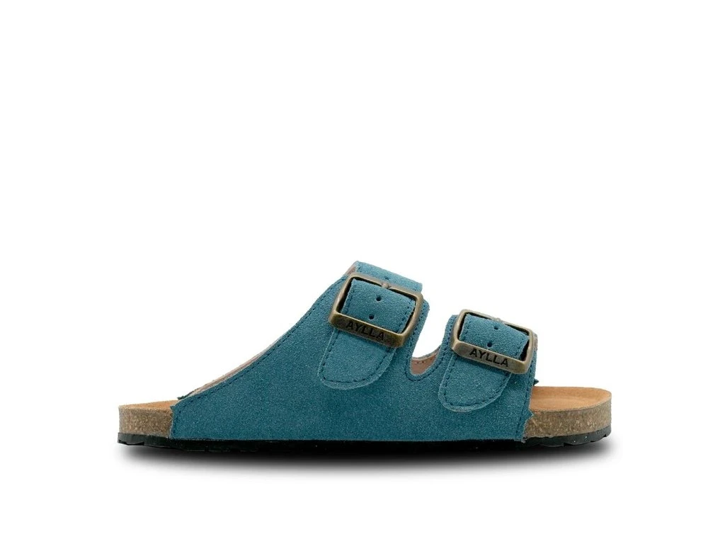 Шлёпанцы Aylla Thak JUNIOR (детские) — петроль — фото 1 из 4