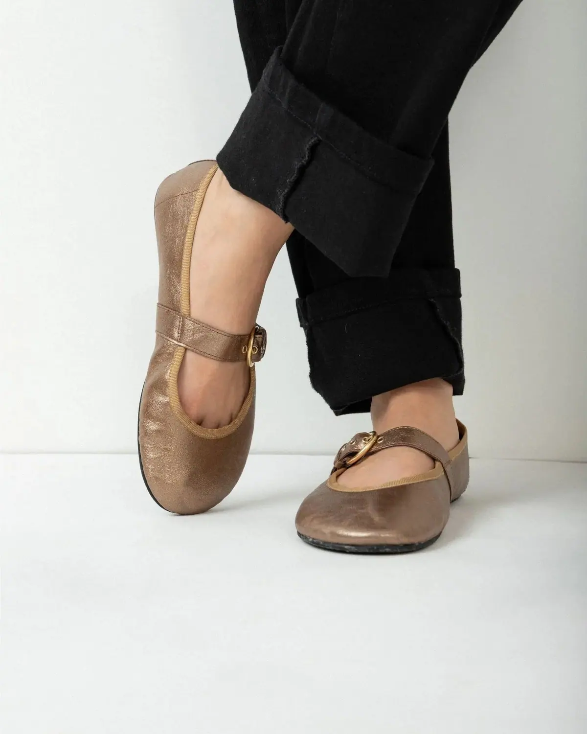 Босоногие балетки Clotsy Fivela — золотистый, фото 4