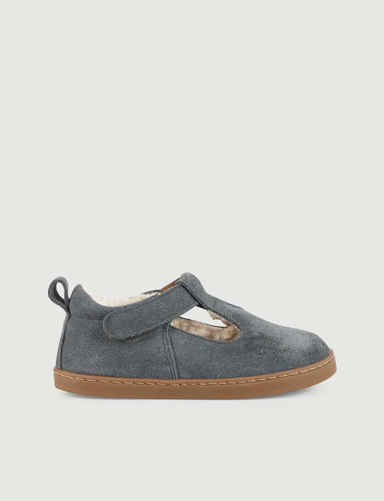 Детские полуботинки SHUU Retro, серые замшевые — фото 1 из 4