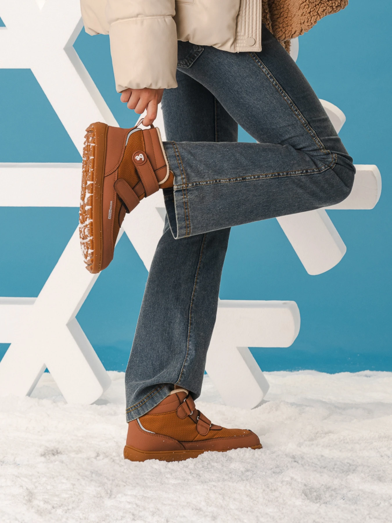 Детские босоногие ботинки Be Lenka Zippu Junior - коричневый, фото 2